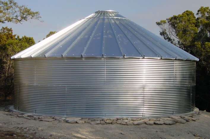 Steel 30 Degree Roof Water Tank - 58176 Gallon
