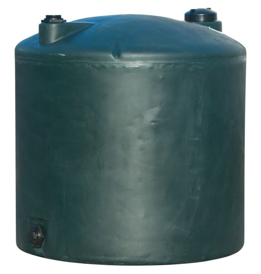 Norwesco Vertical Water Storage Tank Dark Green 220 Gallon