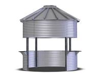 Sioux Steel Tank Gazebo - 12' Diameter - Galvanized Steel - 30 Degree Roof
