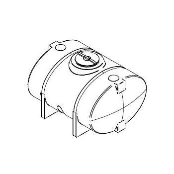 Duracast Horizontal Leg Chemical Tank - 600 Gallon 1